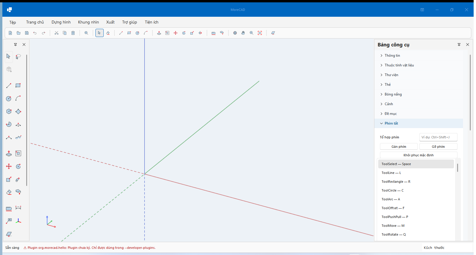 Giao diện thiết kế 3D MoreCAD